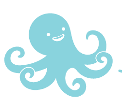Teal octopus icon