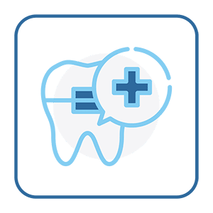 Teal orthodontic emergencies icon