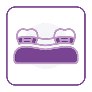 Purple toned space maintainers icon