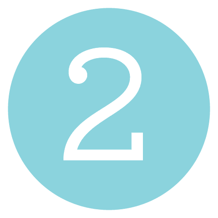 Teal number 2 icon