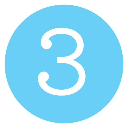 Blue number 3 icon