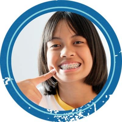 Girl with braces