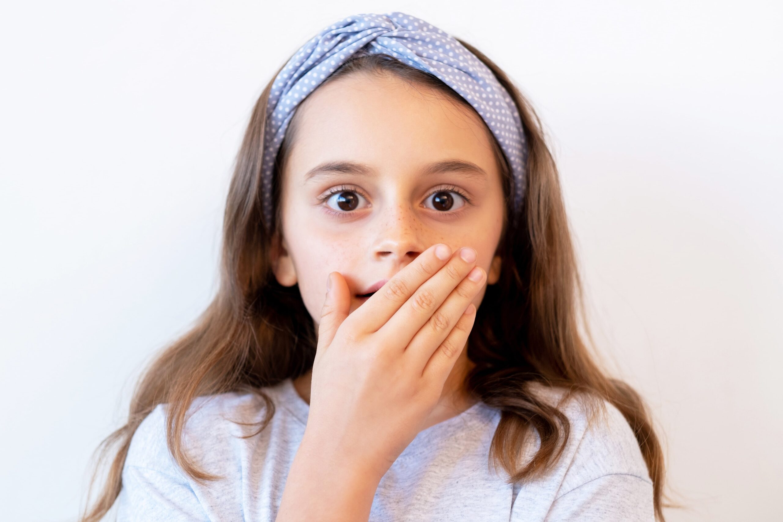 Surprised child portrait shocked girl omg emotion Stevenson ranch